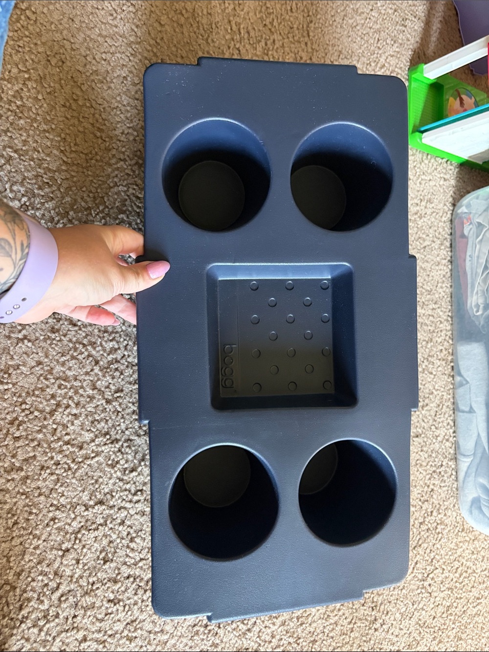 Bogg Bag Insert— 4 cupholders and 1 try, Navy color VGUC